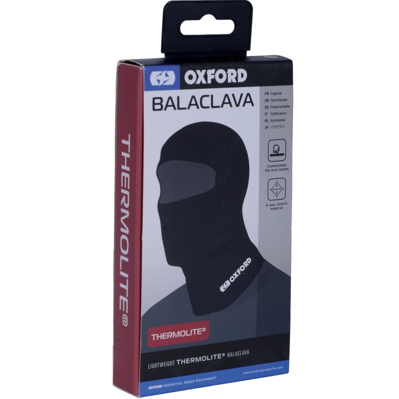 Motorcykelhætte Oxford Balaclava Thermolite® sort