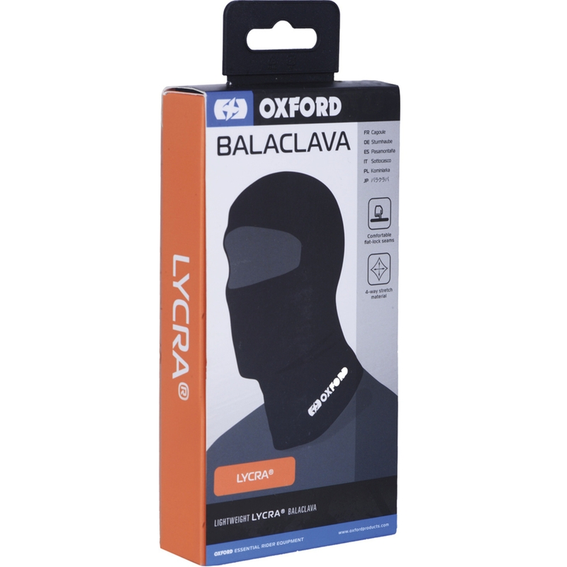 Motorcykelhætte Oxford Balaclava Lycra® sort