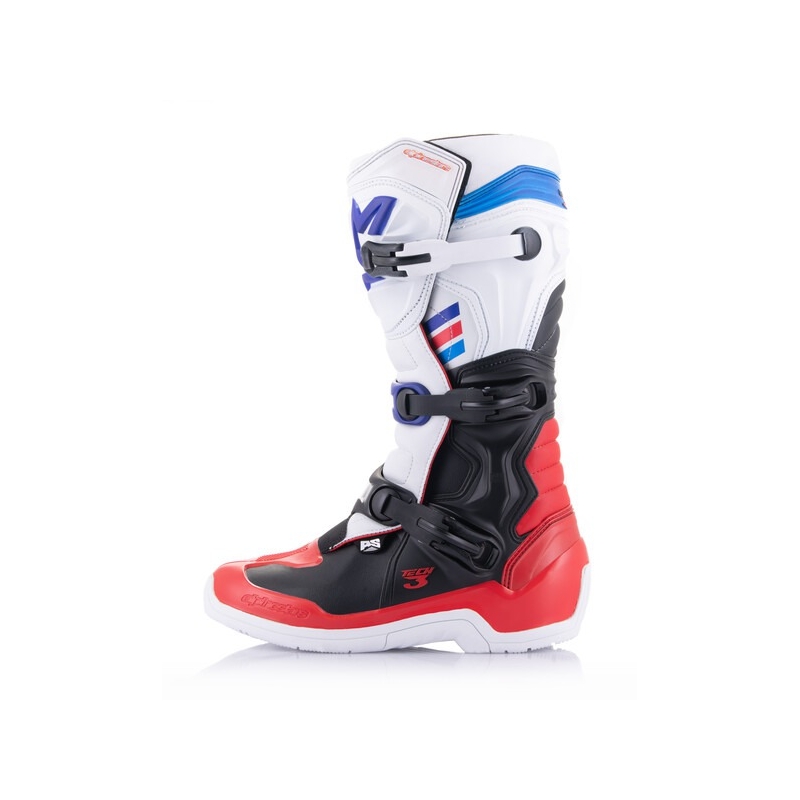Alpinestars TECH 3 motocrossstøvler hvid-sort-blå-rød