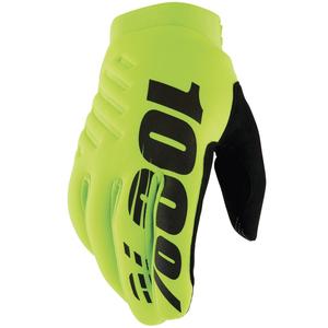 Motocrosshandsker 100% - USA BRISKER gul-sort