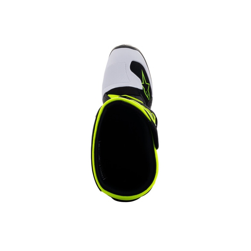 Alpinestars Tech 7 S børne motorcykelstøvler sort-hvid-fluo gul-blå