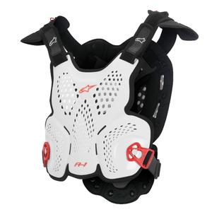 Alpinestars A-1 Roost Guard CE2 beskyttelsesdragt hvid-sort-rød