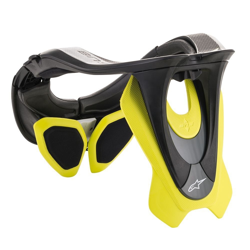 Alpinestars BNS Tech-2 nakkebeskytter sort-gul fluo
