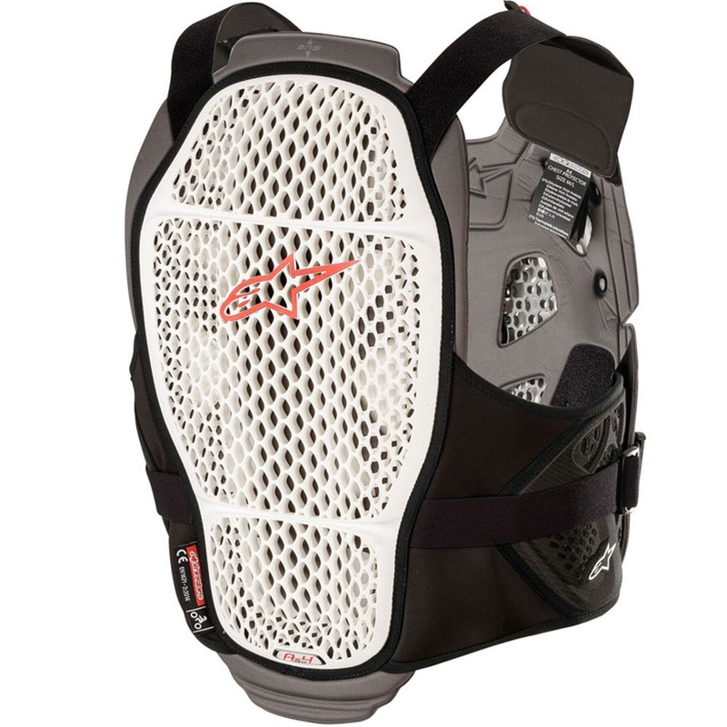 Alpinestars A-4 MAX brystbeskytter hvid-antracit-rød