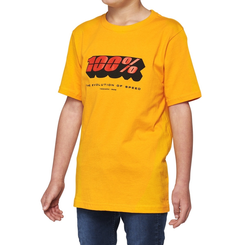 Børne-T-shirt 100% - USA JARI gul