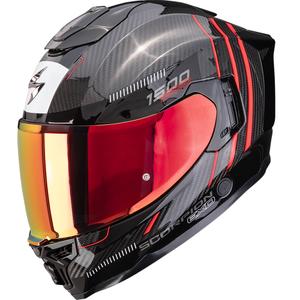 Scorpion EXO-1500 Carbon Air Zity fullface motorcykelhjelm sort-rød
