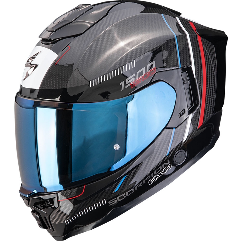 Scorpion EXO-1500 Carbon Air Zity integralhjelm, sort-rød-blå