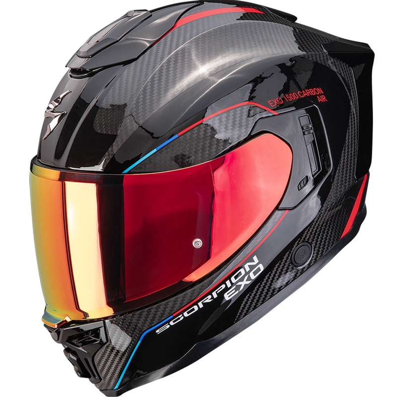 Scorpion EXO-1500 Carbon Air Mundi Integralhjelm, Sort/Rød