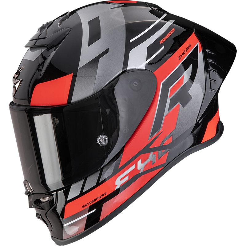 Scorpion EXO-R1 EVO II Air Adrenaline fullface motorcykelhjelm sort-rød-sølv