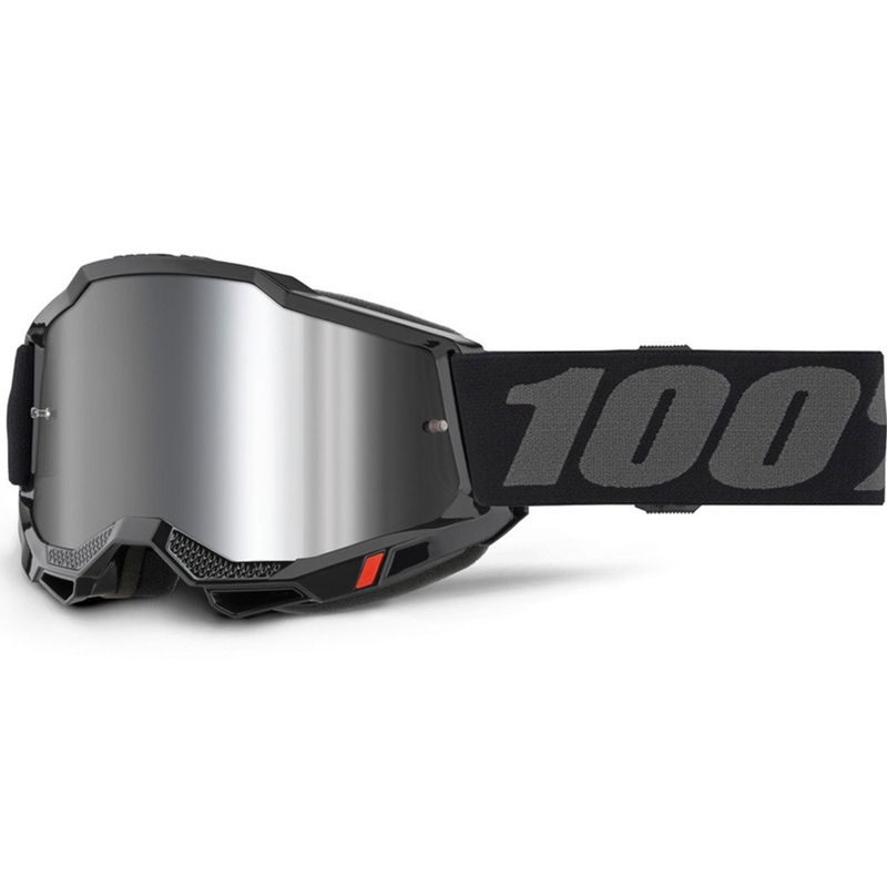 Motocross-briller 100% Accuri 2 Sort med sølv plexiglas