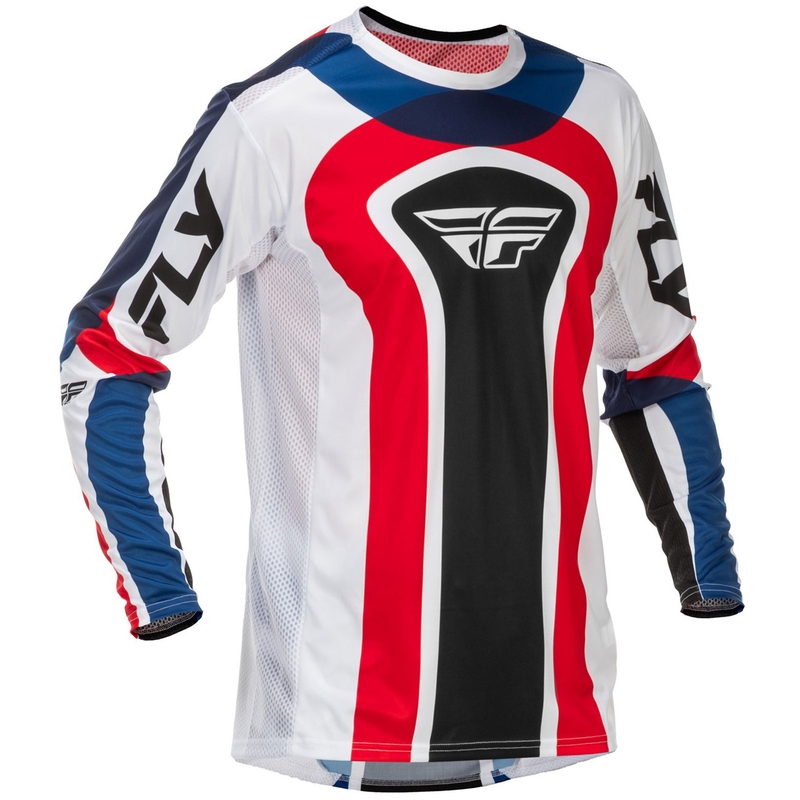 FLY Racing Lite USA motocross trøje rød-hvid-blå