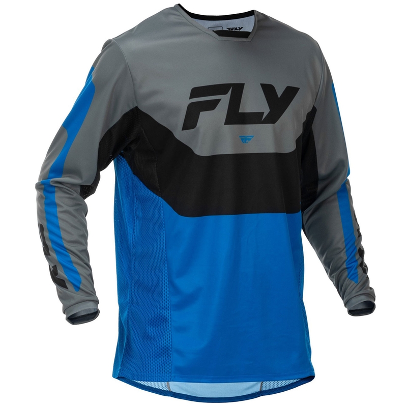 Motocross trøje FLY Racing Kinetic USA blå-grå-sort
