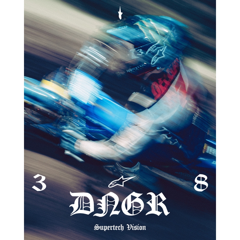 Alpinestars Supertech Vision DNGR38 XXV motocrossbriller sort-sølv med spejl sølv plexiglas