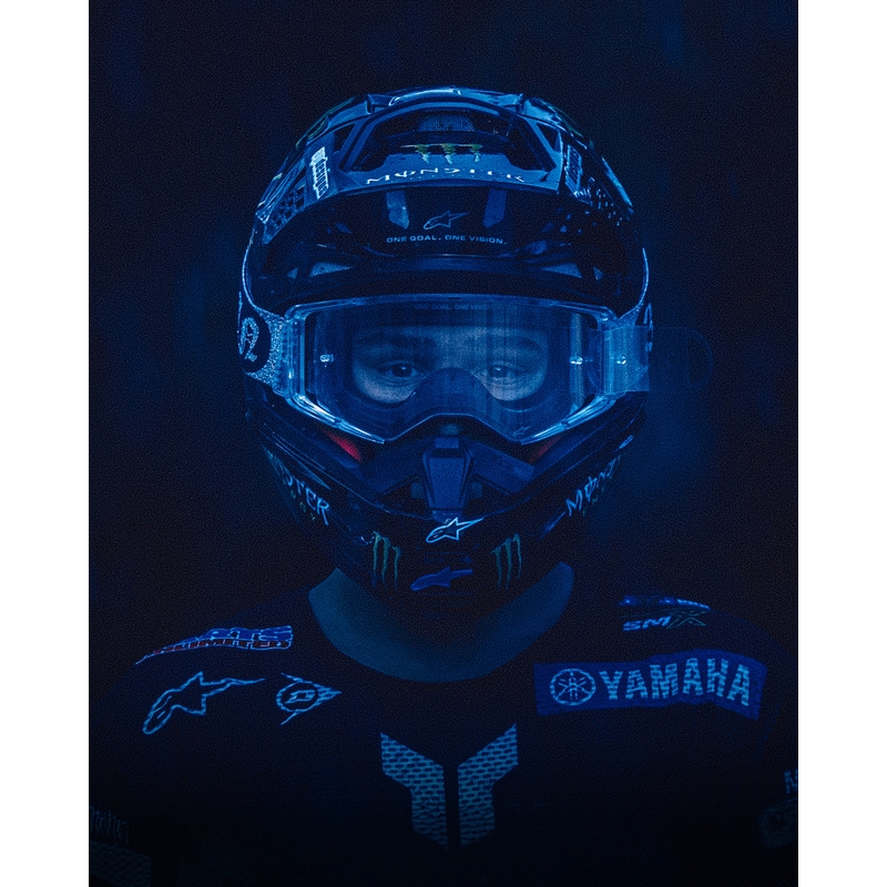 Alpinestars Supertech Vision DNGR38 XXV motocrossbriller sort-sølv med spejl sølv plexiglas