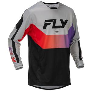 Motocross trøje FLY Racing Kinetic USA grå-rød-lilla-sort