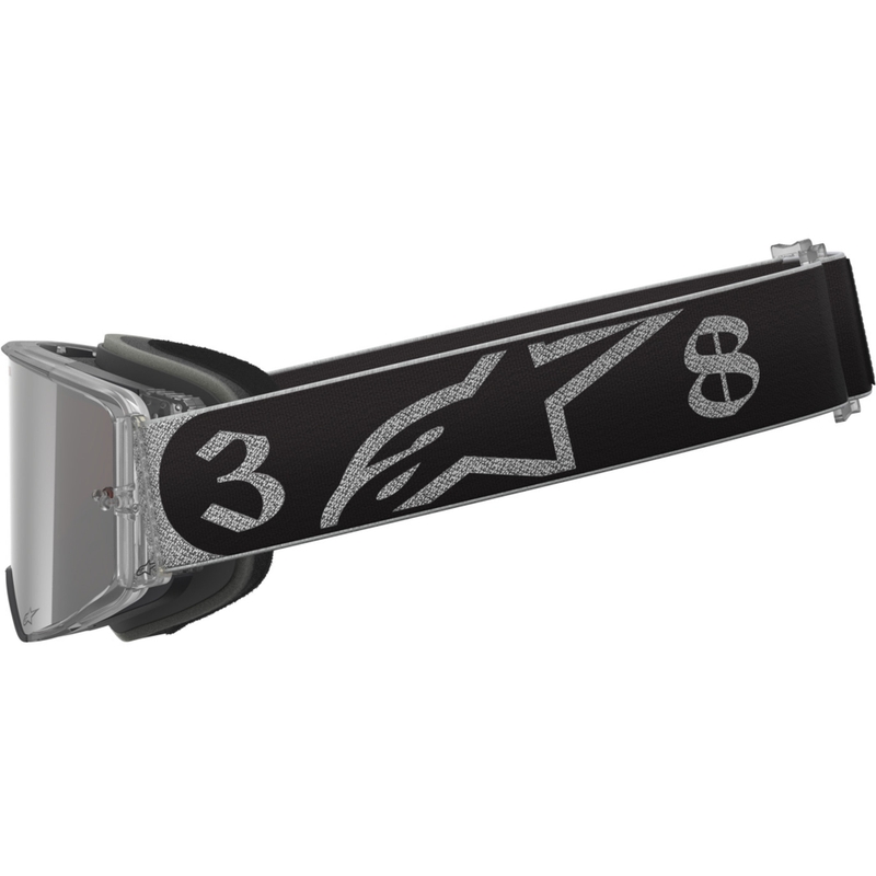 Alpinestars Supertech Vision DNGR38 XXV motocrossbriller sort-sølv med spejl sølv plexiglas