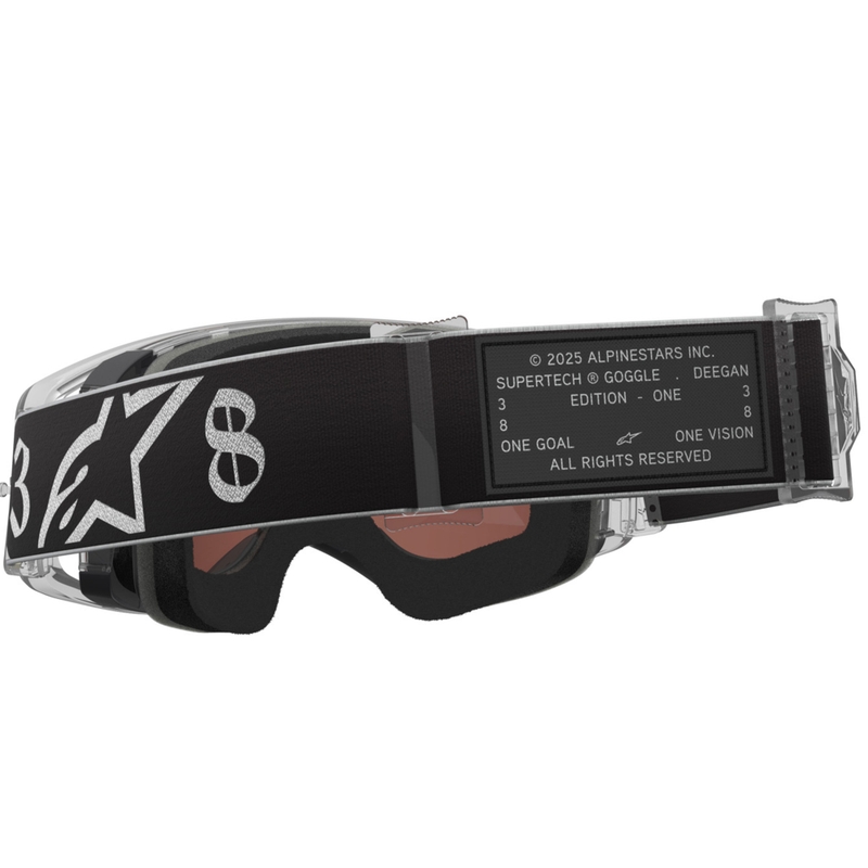 Alpinestars Supertech Vision DNGR38 XXV motocrossbriller sort-sølv med spejl sølv plexiglas