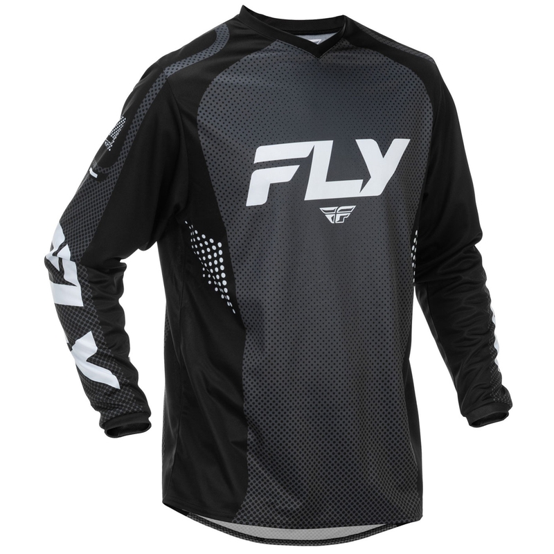 FLY Racing F-16 motocrosstrøje sort-hvid