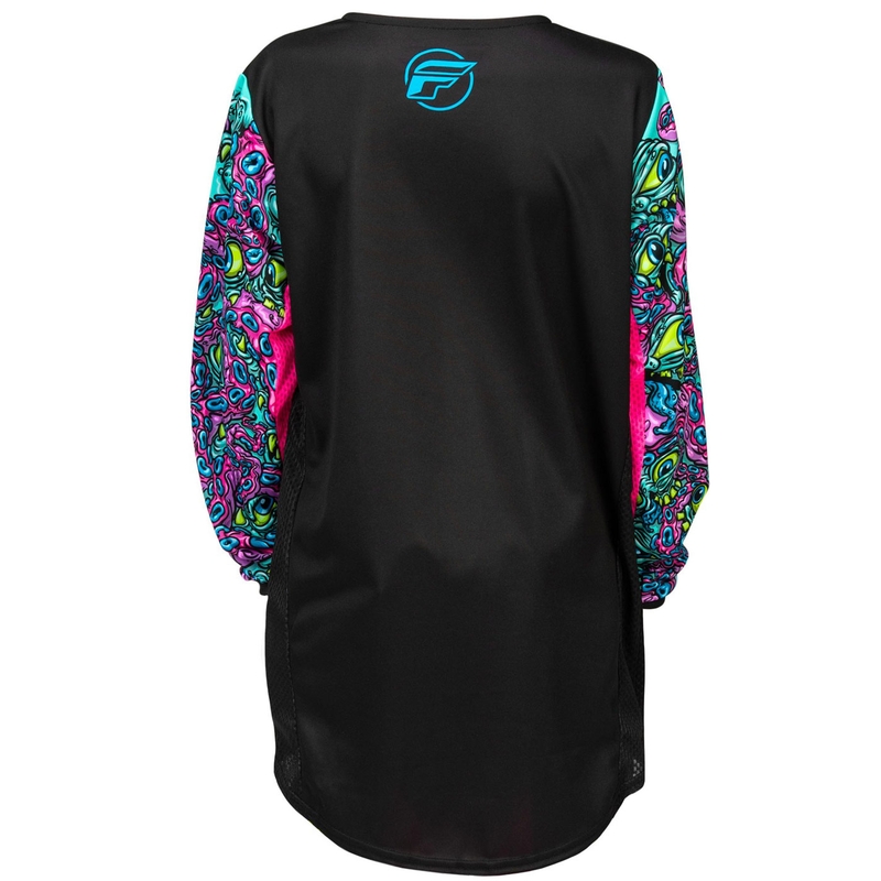 Børne motocross trøje FLY Racing KINETIC MUTANT sort-multifarvet