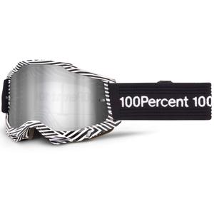100% Accuri 2 SAMBA motocrossbriller med sølvfarvet plexiglas