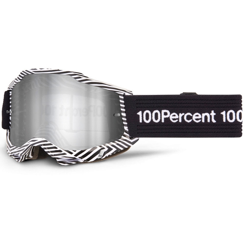 100% Accuri 2 SAMBA motocrossbriller med sølvfarvet plexiglas