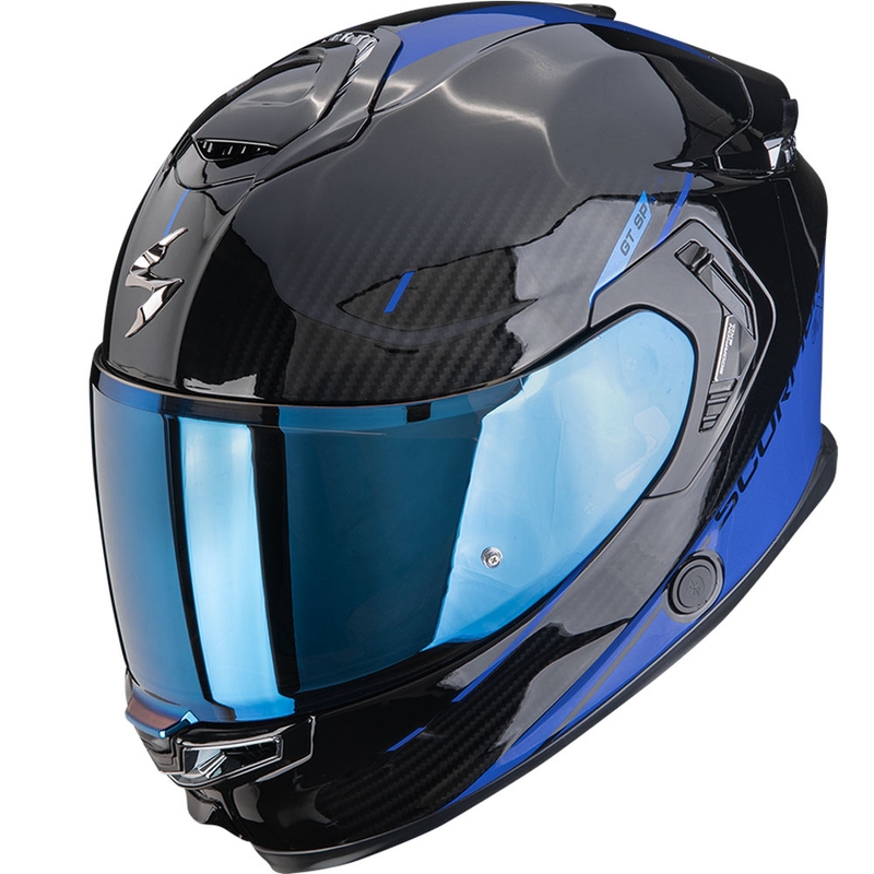 Scorpion EXO-GT SP Air Asphalt fullface motorcykelhjelm sort-blå