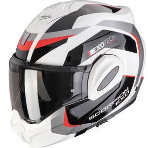 Scorpion EXO-TECH EVO PRO Accuti flip-up motorcykelhjelm grå-sort-rød