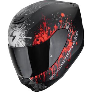 Scorpion EXO-391 Wolf fullface motorcykelhjelm, mat sort-sølv-rød