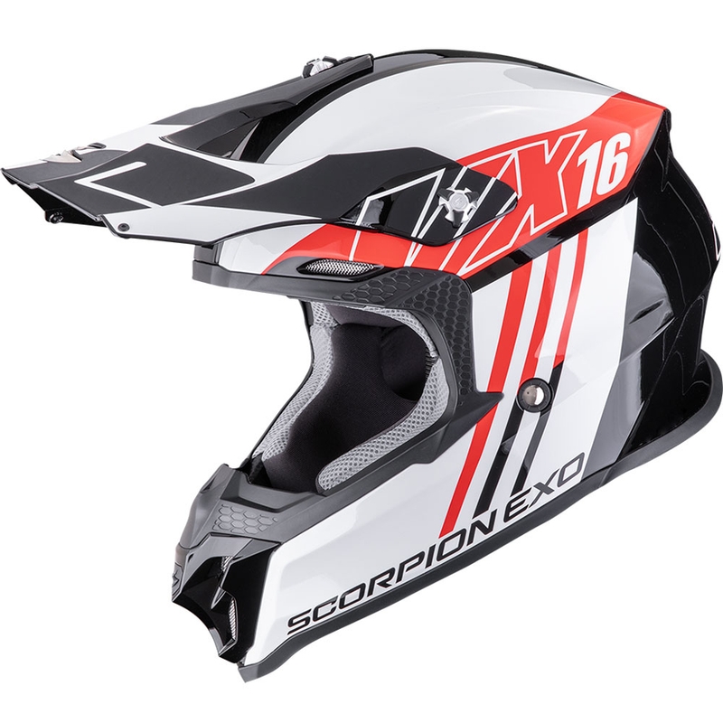 Scorpion VX-16 EVO Air Lignes motocrosshjelm sort-rød