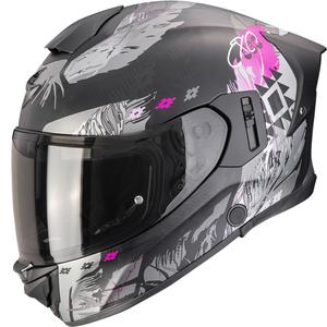 Scorpion EXO-530 Air Hadji fullface motorcykelhjelm, mat sort-pink