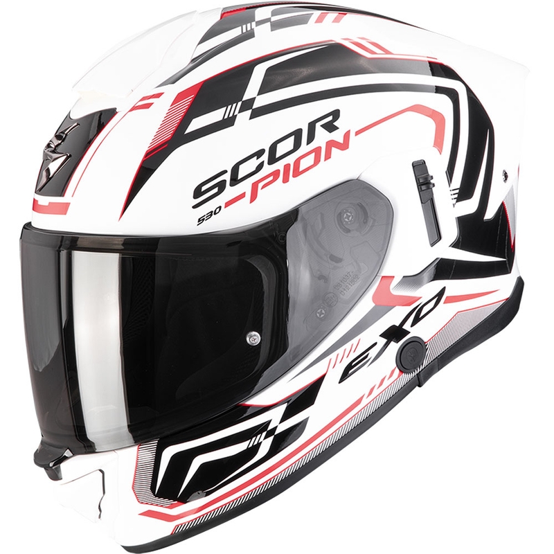 Scorpion EXO-530 Air Slope fullface motorcykelhjelm hvid-sort-rød