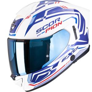 Scorpion EXO-530 Air Slope fullface motorcykelhjelm hvid-blå-rød
