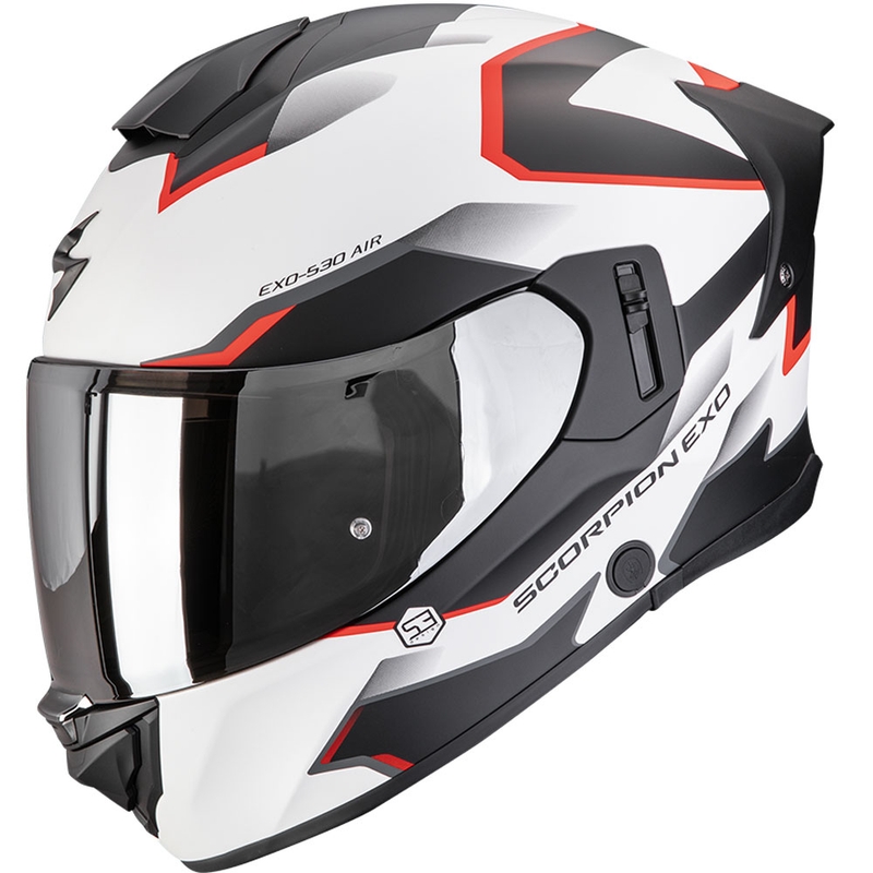 Scorpion EXO-530 Air Clip integralhjelm, mat hvid-sort-rød