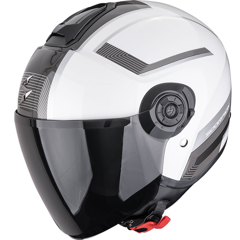 Scorpion EXO-CITY II Cosmos åben motorcykelhjelm, perlehvid-sølv