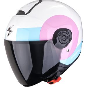 Scorpion EXO-CITY II Transparent Åben Motorcykelhjelm Hvid-Pink-Lyseblå