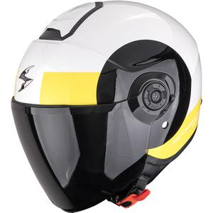 Scorpion EXO-230 Hipe åben motorcykelhjelm hvid-sort-fluo gul