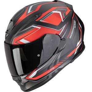 Scorpion EXO-491 Zumo fullface motorcykelhjelm, mat sort-rød