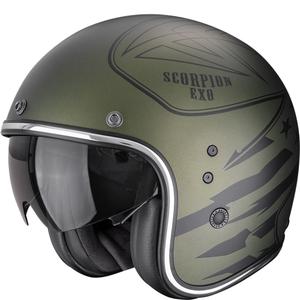 Scorpion Belfast Dawg Åben Motorcykelhjelm, Matgrøn