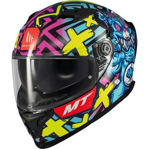 Full face motorcykelhjelm MT Braker SV Crazy Teddy multicolor