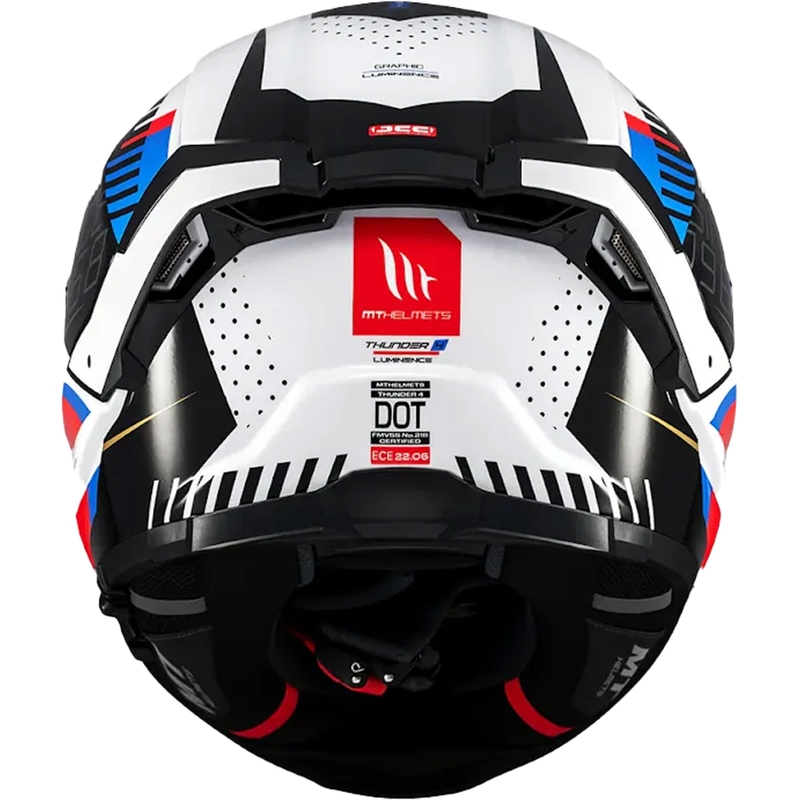 MT Thunder 4 SV Luminence blå integreret motorcykelhjelm