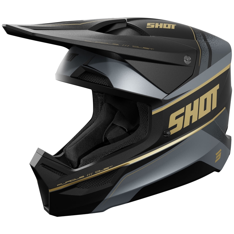 Motocross hjelm Shot Furious Dust mat guld
