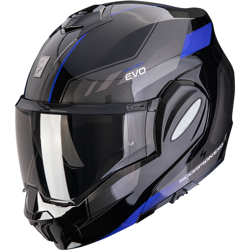 Scorpion EXO-TECH EVO Socius flip-up motorcykelhjelm sort-blå