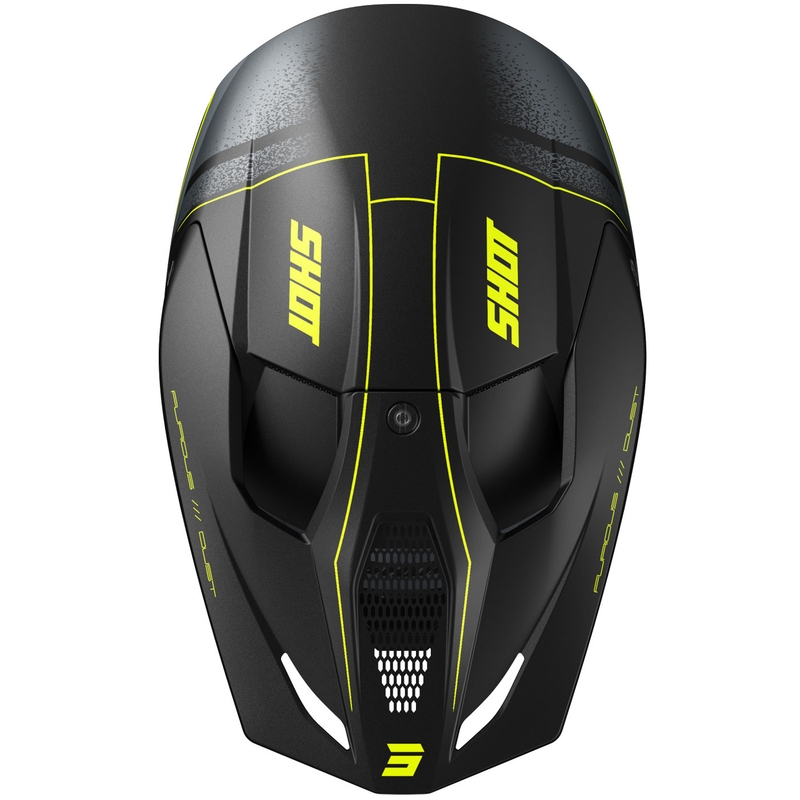 Motocross hjelm Shot Furious Dust matte fluo gul