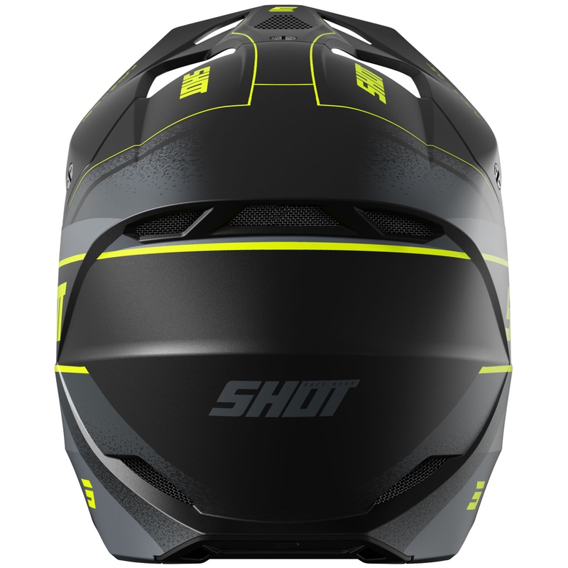 Motocross hjelm Shot Furious Dust matte fluo gul