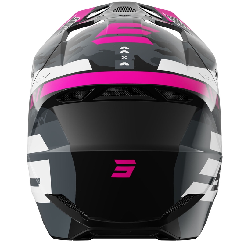 Motocross hjelm Shot Furious Flash skinnende pink