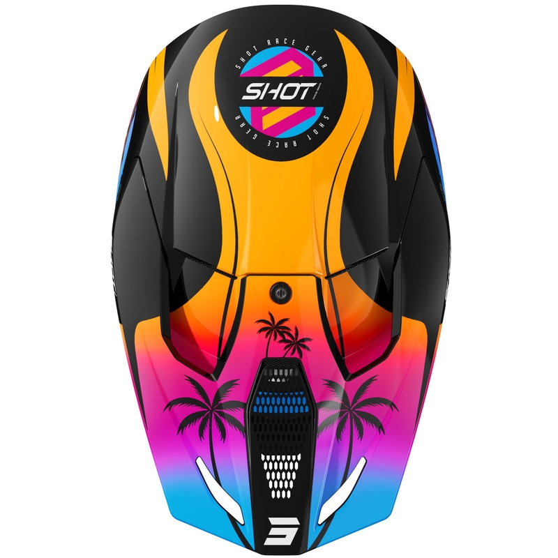 Motocross hjelm Shot Furious Miami blank orange