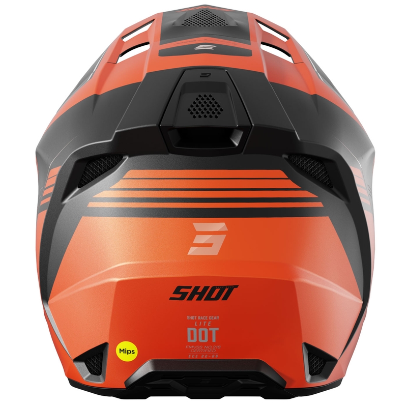 Motocross hjelm Shot Lite S10 mat orange