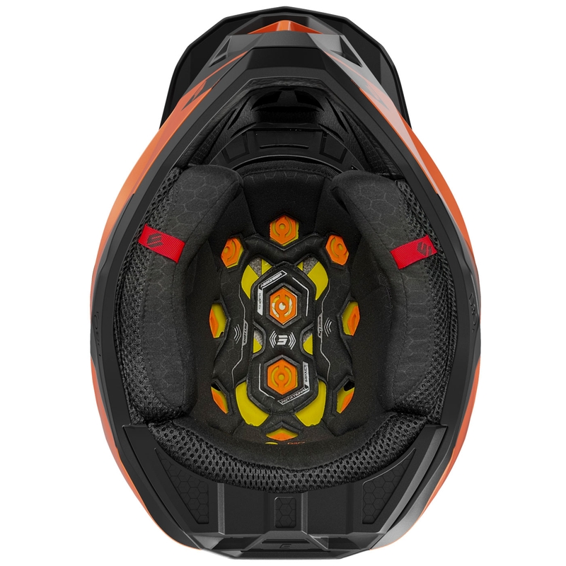 Motocross hjelm Shot Lite S10 mat orange