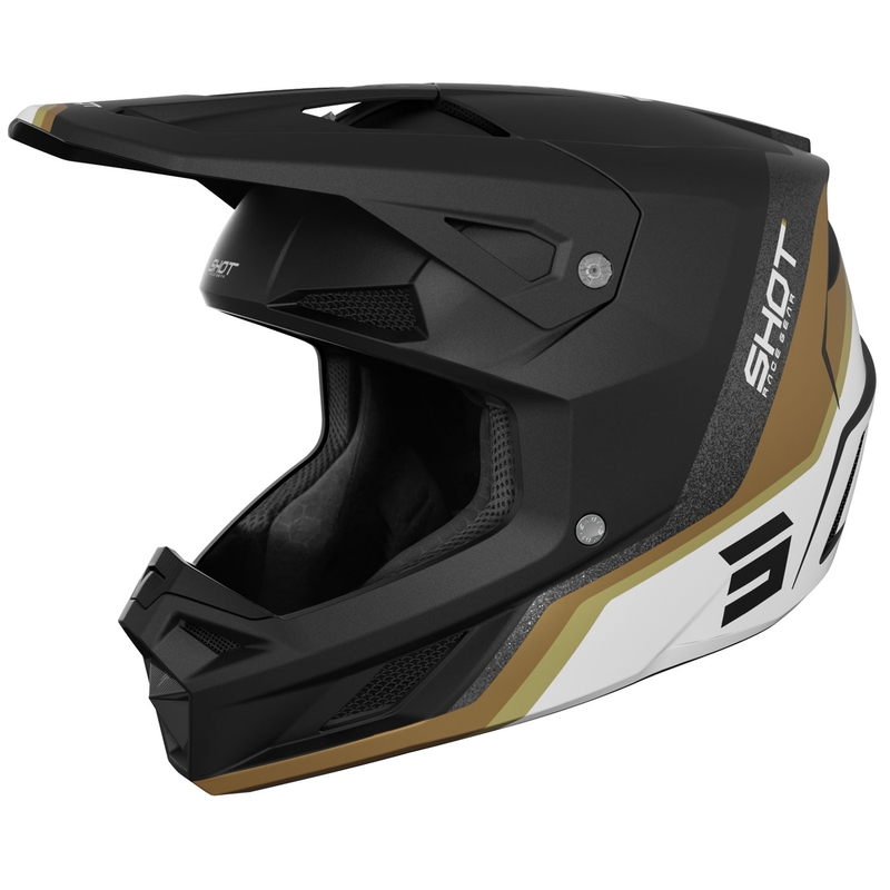 Motocross hjelm Shot Speed Atomic mat guld