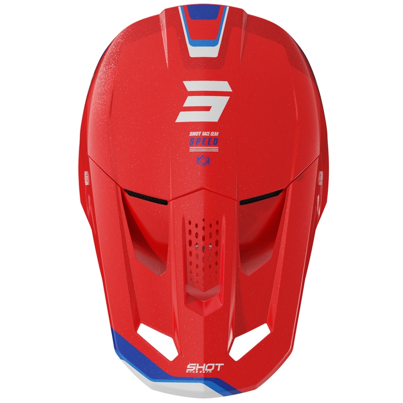 Motocross hjelm Shot Speed Atomic Pearl Red
